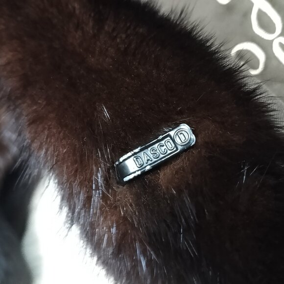 Vintage Lagase Furs Women's Brown Luxury Customized Mink Fur Coat Size L - Picture 11 of 14